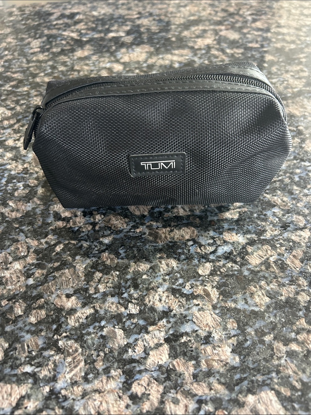 TUMI FOR DELTA BLACK POUCH COSMETIC TOILETRY BAG